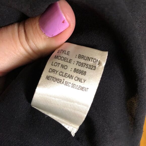 THEORY Gathered Side Crepe Silk Lined BRUNTON Skirt Size 10 Classic Business - Picture 12 of 12